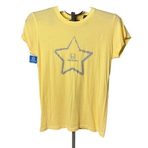 Honda Officially Licensed Women's XL Yellow Honda Logo with Silver Star NWT